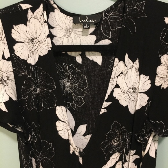 Lulus B/W floral jumpsuit - Picture 2 of 4